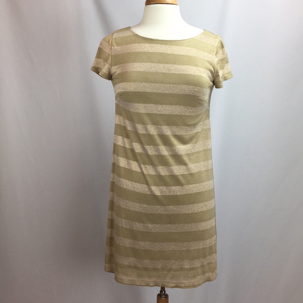 Laundry by Shelli Segal Gold T Shirt Dress